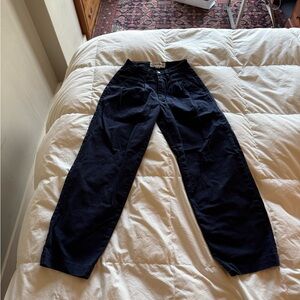 Navy Cotton Trousers